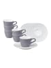 Seltmann Weiden 6er Set Espressotassen mit Untertassen Life Fashion in 90 ml in Elegant Grey
