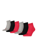 Puma Socken 6er Pack in Schwarz/Grau/Rot