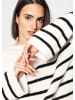 SASSYCLASSY Gestreifter Pullover mit tiefem Rückenausschnitt in Offwhite