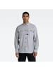 G-Star Raw Langarmhemd in correct grey-white oxford