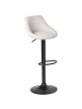 Beliani 2er-Set Drehhocker MEDULIN in Grau/Schwarz