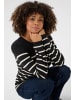 CULTURE Strickpullover CUannemette Relaxed fit in Black/Whitecap Stripe