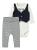 name it Taufanzug Body mit Weste & Hose NBMADAM in dark sapphire/detail w. stripe pant