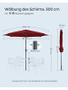 SONGMICS Sonnenschirm Sheld in Rot - (H)252 x Ø290 cm