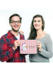 Mr. & Mrs. Panda Mauspad Einhorn Künstler mit Spruch in Rot Pastell