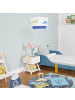 relaxdays Kinder-Nachttisch in Weiß/ Natur - (B)34 x (H)42 x (T)32 cm