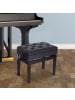 HOMCOM Klavierbank-54,5 x 33 x (48 - 58) cm-Schwarz