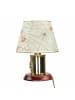 Licht-Erlebnisse Tischlampe (B)22 x (L)22 x (H)30 cm in Messing poliert Creme Holz