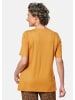 GOLDNER Kurzgröße:  Zeitloses Shirt mit modernem Raffdetail in maisgelb