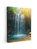 MuchoWow Leinwand bilder Wasserfall Sonnenstrahlen (BxH)