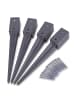 relaxdays 4 x Einschlaghülse in Anthrazit - (B)61 x (H)750 x (T)61 mm