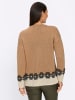 Heine Strickjacke in camel-schwarz-gemustert