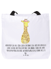 Mr. & Mrs. Panda Shopper Giraffe Blumenkranz mit Spruch in Weiß
