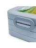 Mr. & Mrs. Panda Snackbox Pinguin Blumen Design ohne Spruch in Blau Pastell