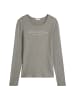 Marc O'Polo Logo-Longsleeve regular in Warm Granite Melange
