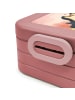 Mr. & Mrs. Panda Bento-Brotdose Pinguine Kuss Design mit Spruch in Rot Pastell