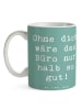 Mr. & Mrs. Panda Cappuccinotasse Spruch Sekretärin Beste mit Spruch in Meeresbrise