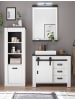 Furn.Design Badmöbel-Set 5-teilig weiß Pinie, anthrazit, Badkombination mit Waschbecken