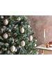 Beliani 6er-Set Weihnachtsbaumkugeln LAITON in Weiß/Kupfer/Gold