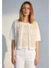 More & More kurze, edel bestickte Strickjacke in off white
