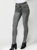 KOROSHI LANGE JEANS SCHMALE HOSE in grau