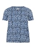 KAFFE curve T-shirt KCmella Regular fit in Black/Blue Graphic Dot