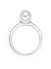Rafaela Donata Ring aus Sterling Silber mit Zirkonia Muschelkernperle in silber