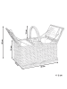 Beliani Picknickkorb GROSEILLE in Grau/Weiß - (W) 48 x (H) 40 x (L) 33 cm