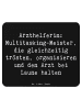 Mr. & Mrs. Panda Maus-Pad Spruch Arzthelferin Meister mit Spruch in Schwarz