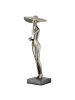 GILDE Skulptur Lady mit Hut bronzefarben - (H) 33 cm