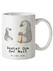 Mr. & Mrs. Panda steingut tasse Pinguin Bester Opa der Welt mit ... in Weiß