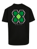 F4NT4STIC T-Shirt Silvester Happy New Year Pixel Kleeblatt in schwarz