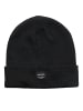 Jack & Jones Beanie Wollmütze Gerippte Wintermütze Cuff Hipster in Grau-Schwarz