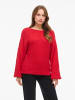 Vila Strickpullover in Hibiscus