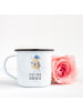 Mr. & Mrs. Panda XL Emaille Tasse Eule Matrose mit Spruch in Weiß