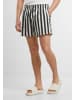 Urban Classics Urban Classics Striped Seersucker Swim Shorts in black/offwhite