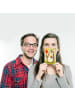 Mr. & Mrs. Panda Postkarte Pinguin Geburtstag Design ohne Spruch in Weiß