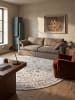 KADIMA DESIGN Teppich rund Orientalisch pflegeleicht Wohnzimmer Schlafzimmer Flur in Creme