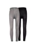 ewers 2er-Set Legging Uni in schwarz-grau