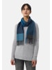 CASH-MERE.CH Bio Schal kariert in Navy und Grau
