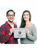 Mr. & Mrs. Panda Mauspad Pastorin Leidenschaft mit Spruch in Grau Pastell