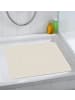 Wenko Duschmatte mit rutschfester Struktur, Gummiauflage für Bad in Beige, 54 x 54 cm