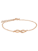 Adeliás Damen Armband – Unendlichkeitszeichen aus Edelstahl 17 cm in gold