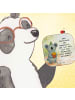 Mr. & Mrs. Panda Holzuntersetzer Koala Pommes Design mit Spruch in Weiß