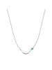 Violet Hamden Halskette Luna mit Zirkonia - (L)45 cm in Silber