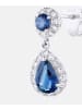 Diamant L'éternel Ohrringe aus 375 Weißgold mit 0.25 Karat Diamant mit Saphir