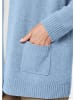 GOLDNER Kurzgröße:  Strickjacke Langarm Cardigan aus Merino in hellblau / melange