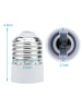 Intirilife 4er Set Lampenadapter GU10 auf E14 in WEISS