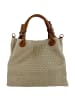 Florence Leder Handtasche, Umhängetasche Florence Tasche taupe, beige ca. 31cm