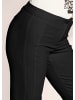 MADELEINE Schlanke Stretch-Hose mit Vichy-Karo in schwarz